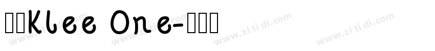 克利Klee One字体转换